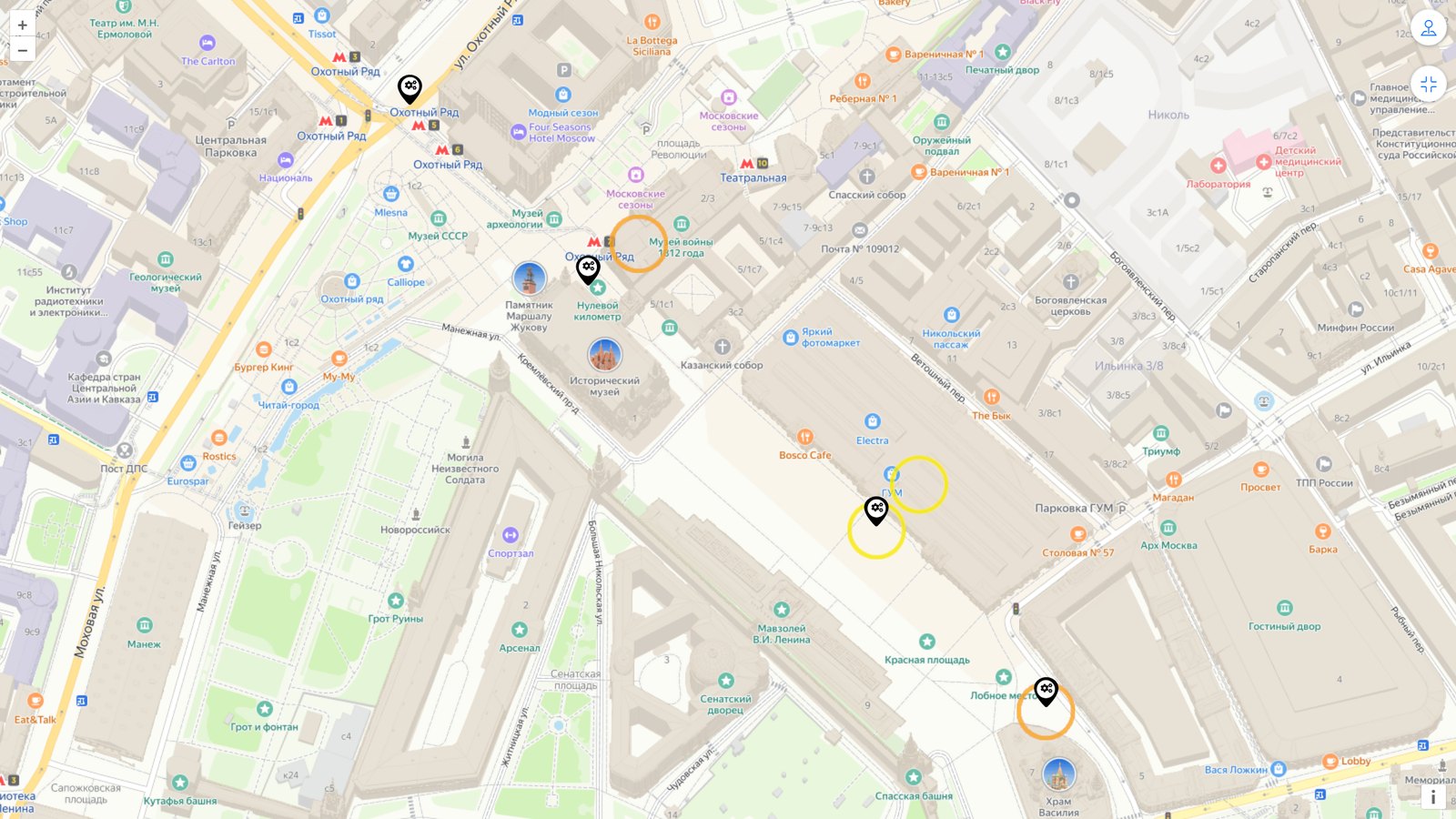 Интерактивная карта объектов